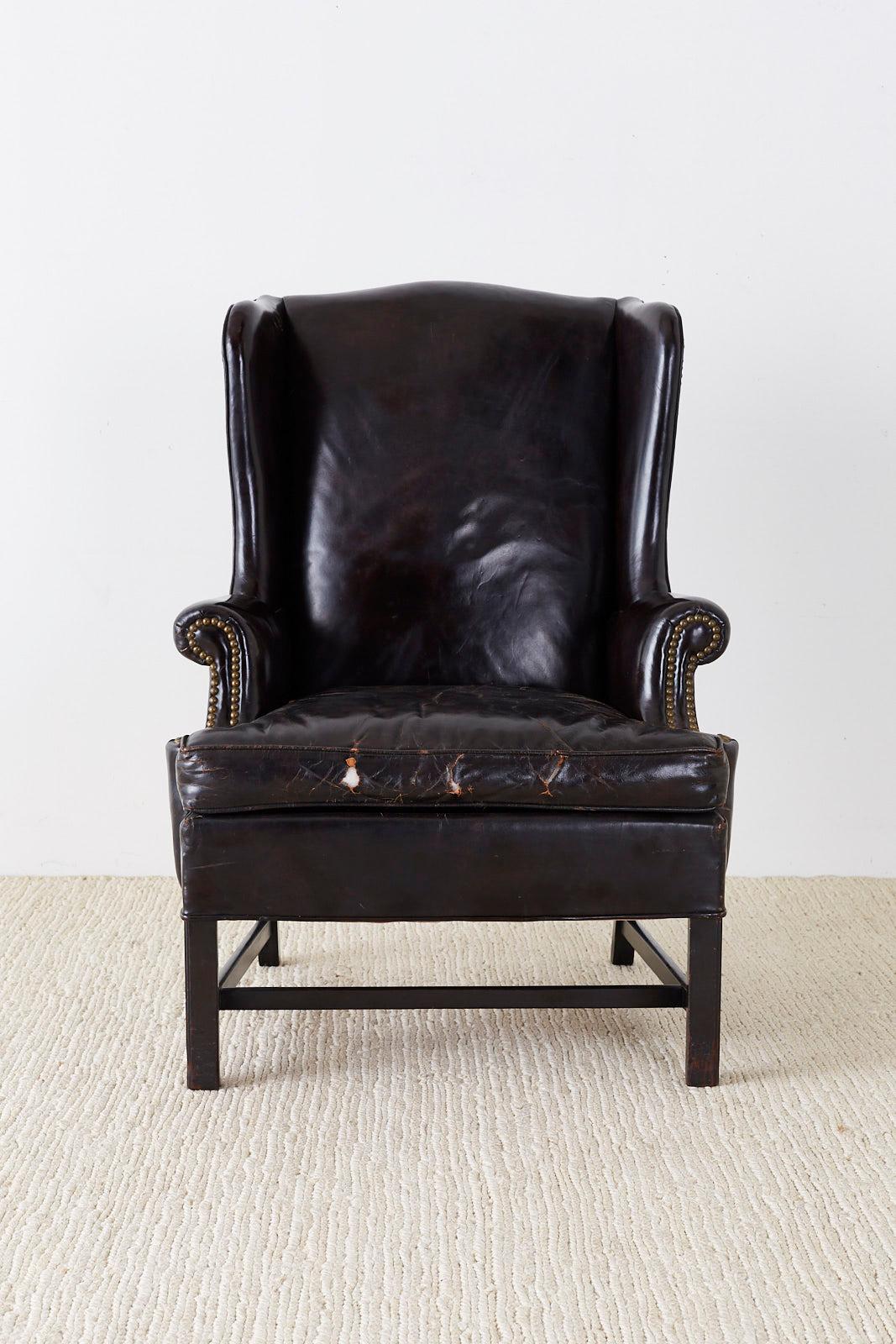 leather wingback chair