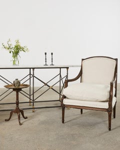 English Georgian Style Brass Tray Tilt-Top Tripod Drinks Table