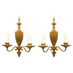 Applique vasiformi in ottone in stile georgiano inglese