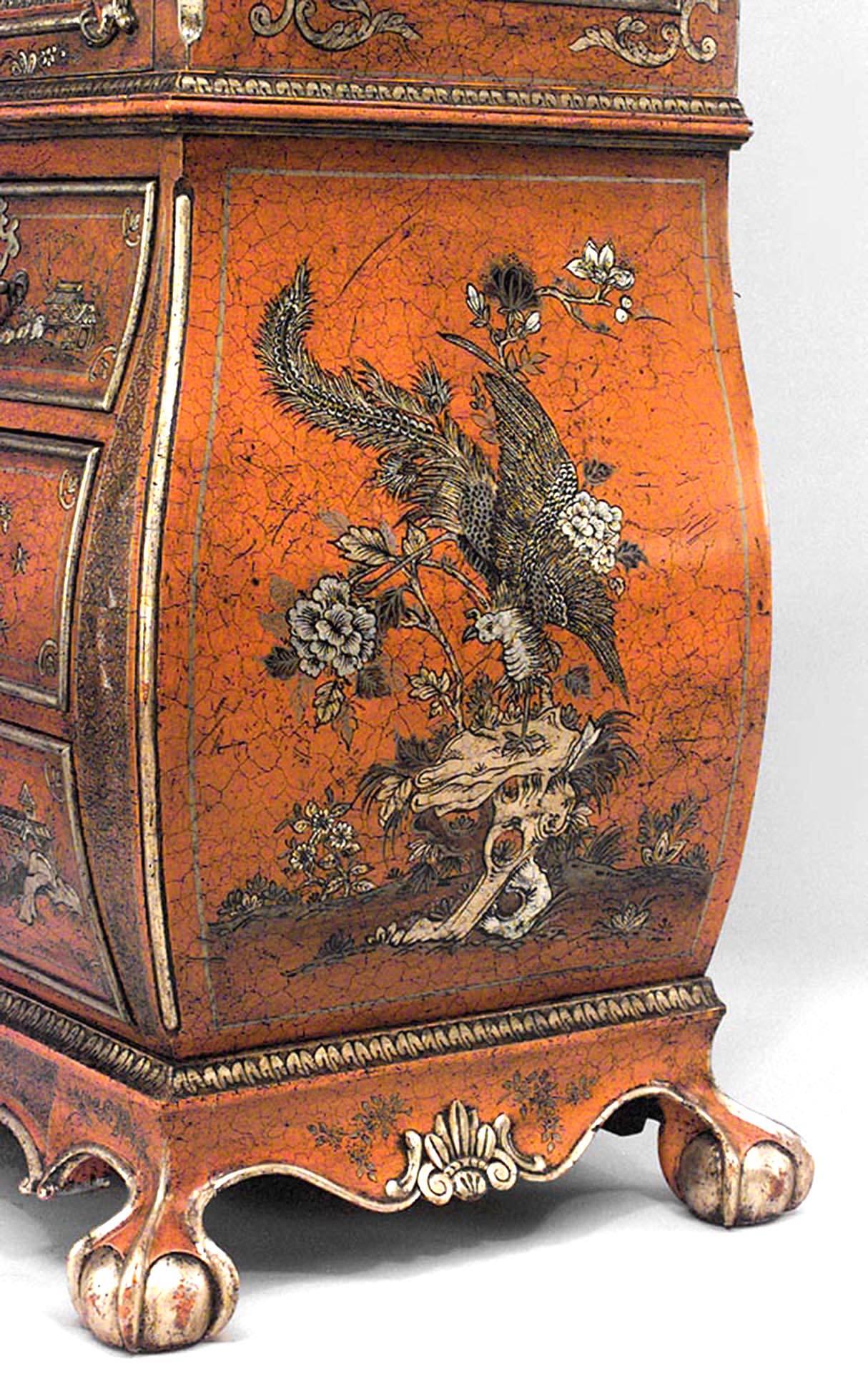 British English Georgian Style Lacquered Chinoiserie Cabinet For Sale