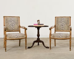 English Georgian Style Clover Leaf Flip-Top Table