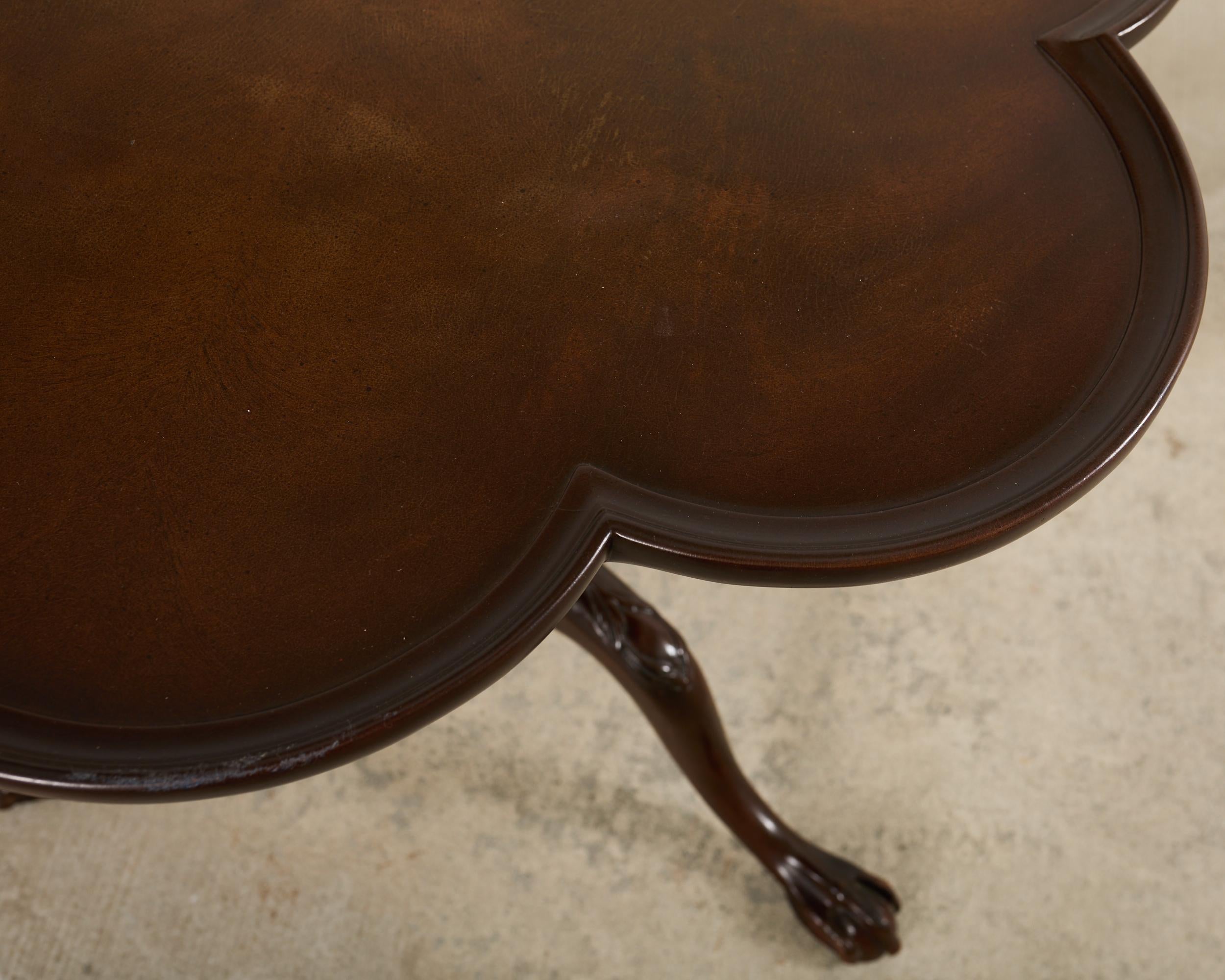 English Georgian Style Clover Leaf Flip-Top Table For Sale 3