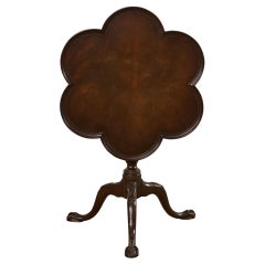 English Georgian Style Clover Leaf Flip-Top Table