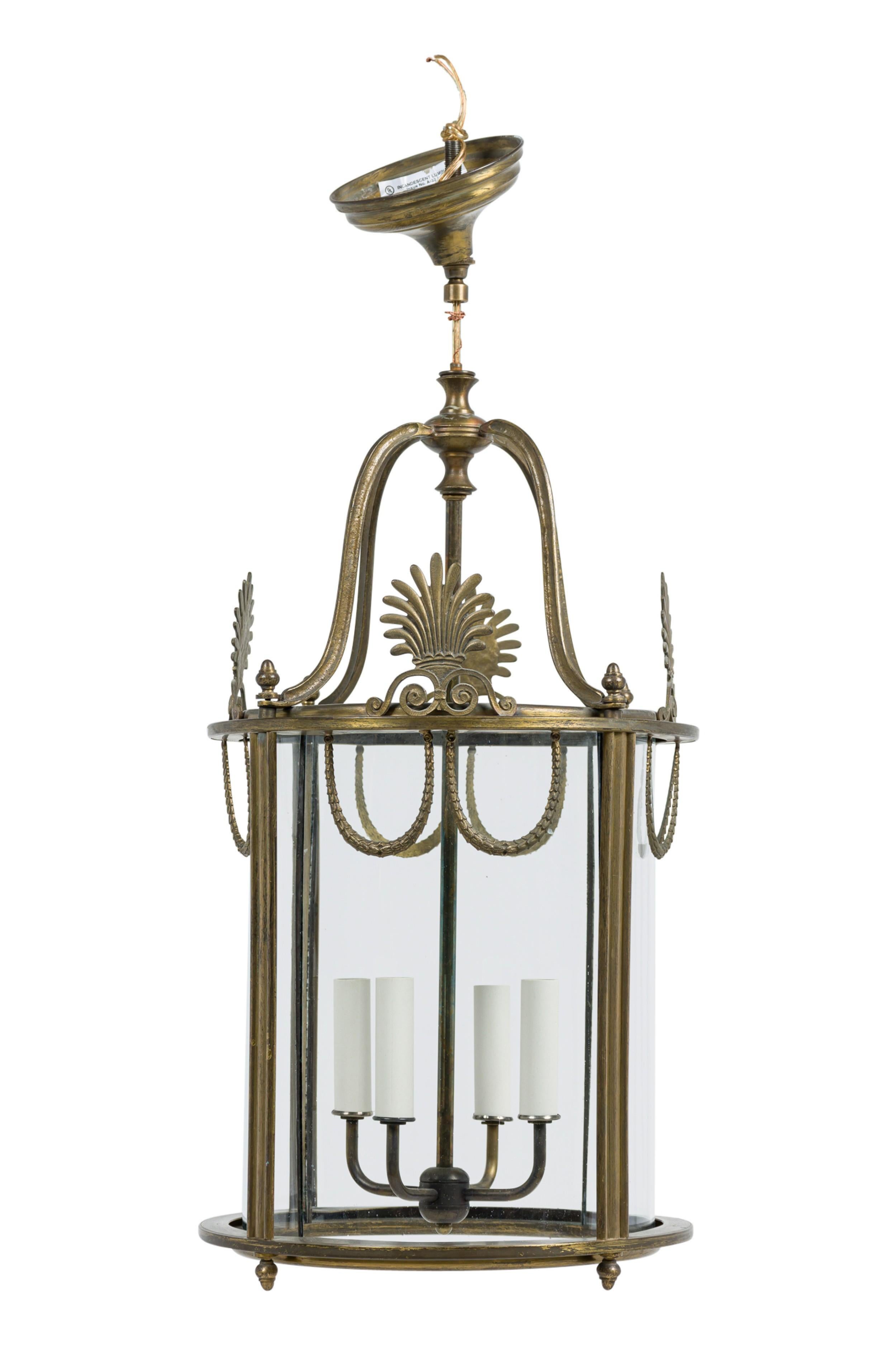 American English Georgian Style Cylindrical Lantern For Sale