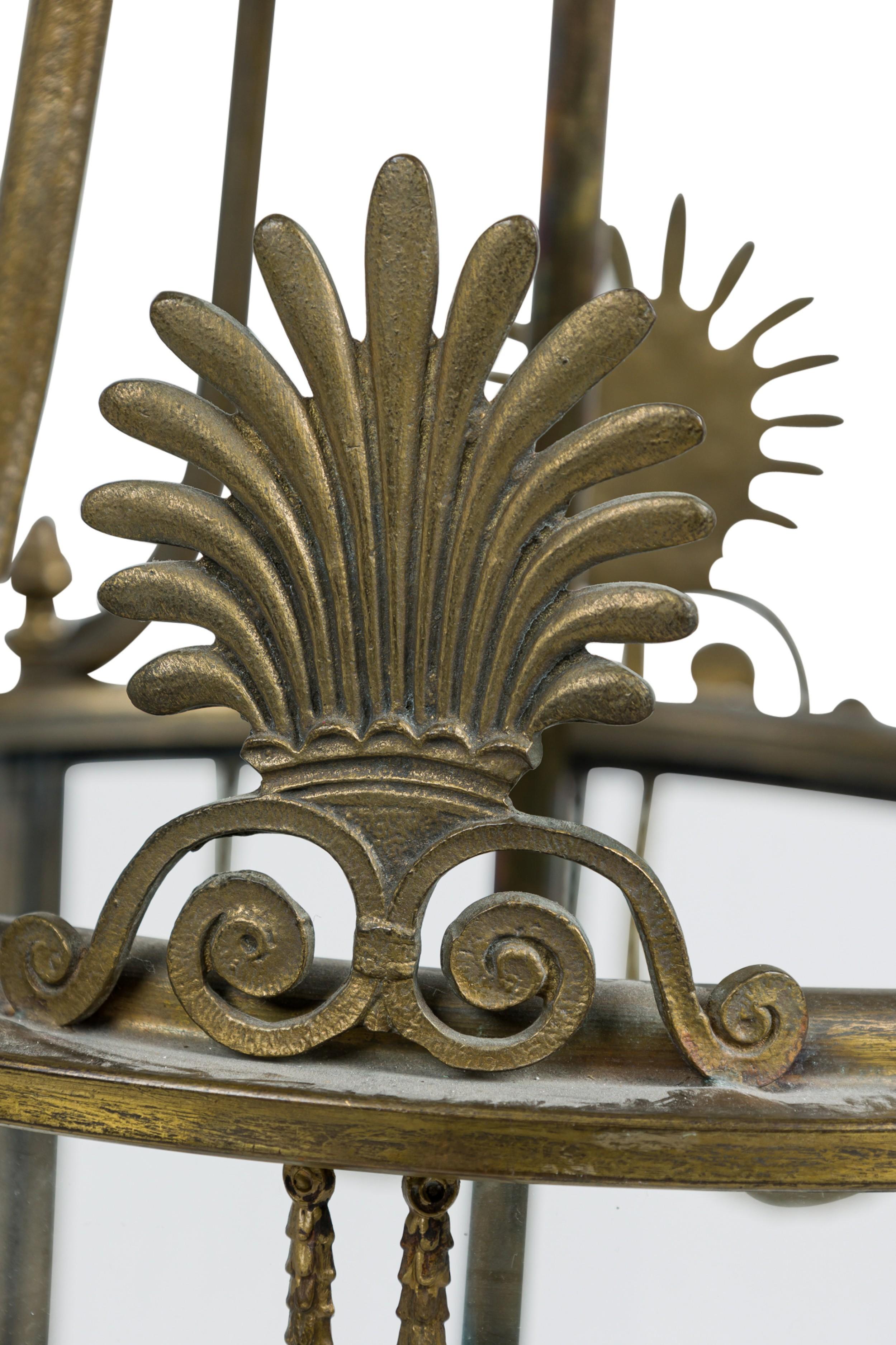 20th Century English Georgian Style Cylindrical Lantern For Sale