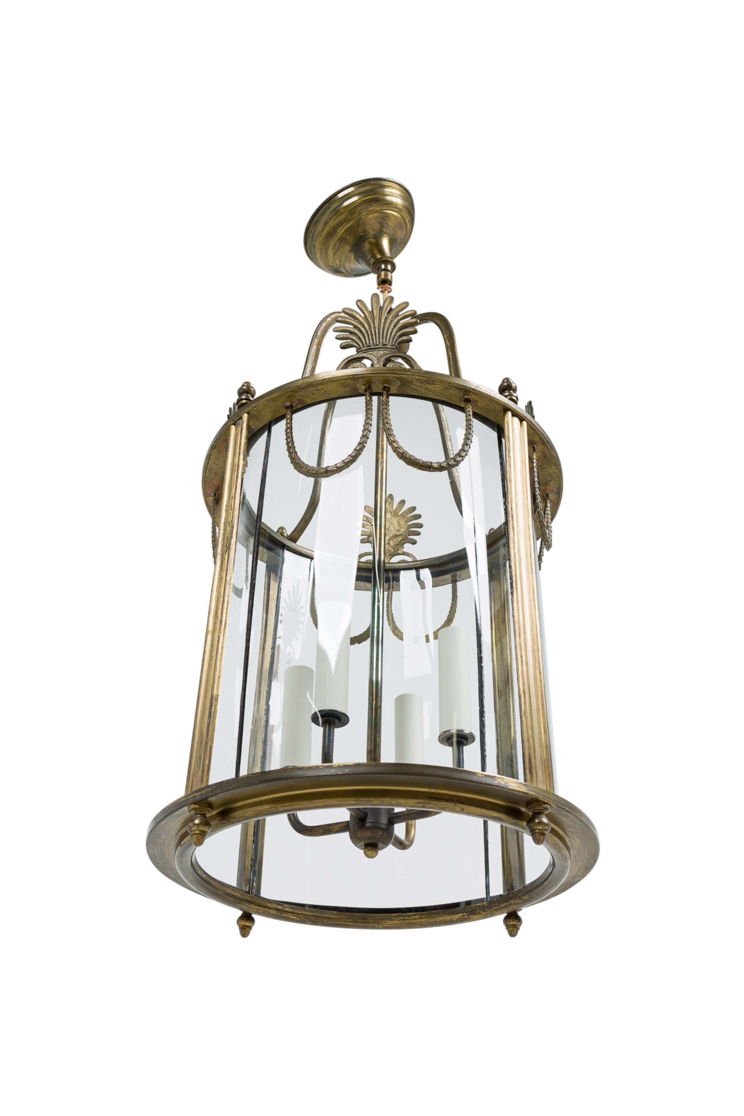 English Georgian Style Cylindrical Lantern For Sale 2