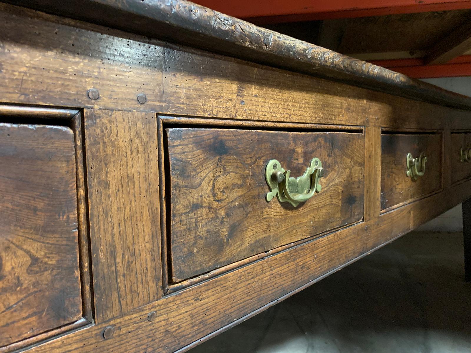 English Georgian Style Dresser Base, Four Drawers, circa 1820-1880 11