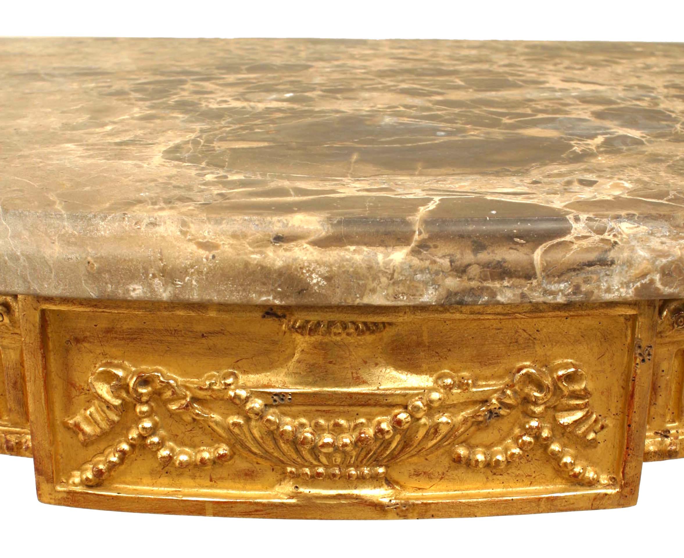 Georgien Console à médaillons dorés de style géorgien anglais
