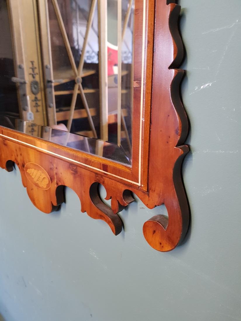 Contemporary English Georgian Style Inlaid Mirror, Early 21st Century or Late 20th Century