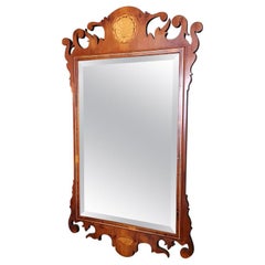 English Georgian Style Inlaid Mirror, Early 21st Century or Late 20th Century