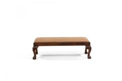 English Georgian Style Low Upholstered Bench