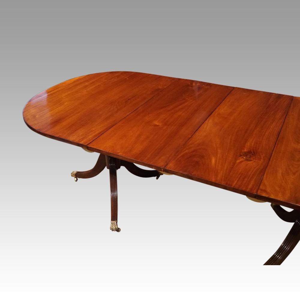 Georgian style mahogany dining table
This Georgian style mahogany dining table was made circa 1920 by a cabinetmaker using redundant antique timber.
At this time there was an abundance of scrap timber around that were from antique tables and
