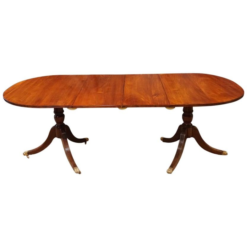 English Georgian Style Mahogany Dining Table For Sale