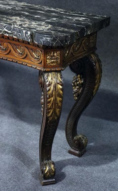 English Georgian Style Marble-Top Sideboard Buffet