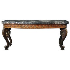 English Georgian Style Marble-Top Sideboard Buffet