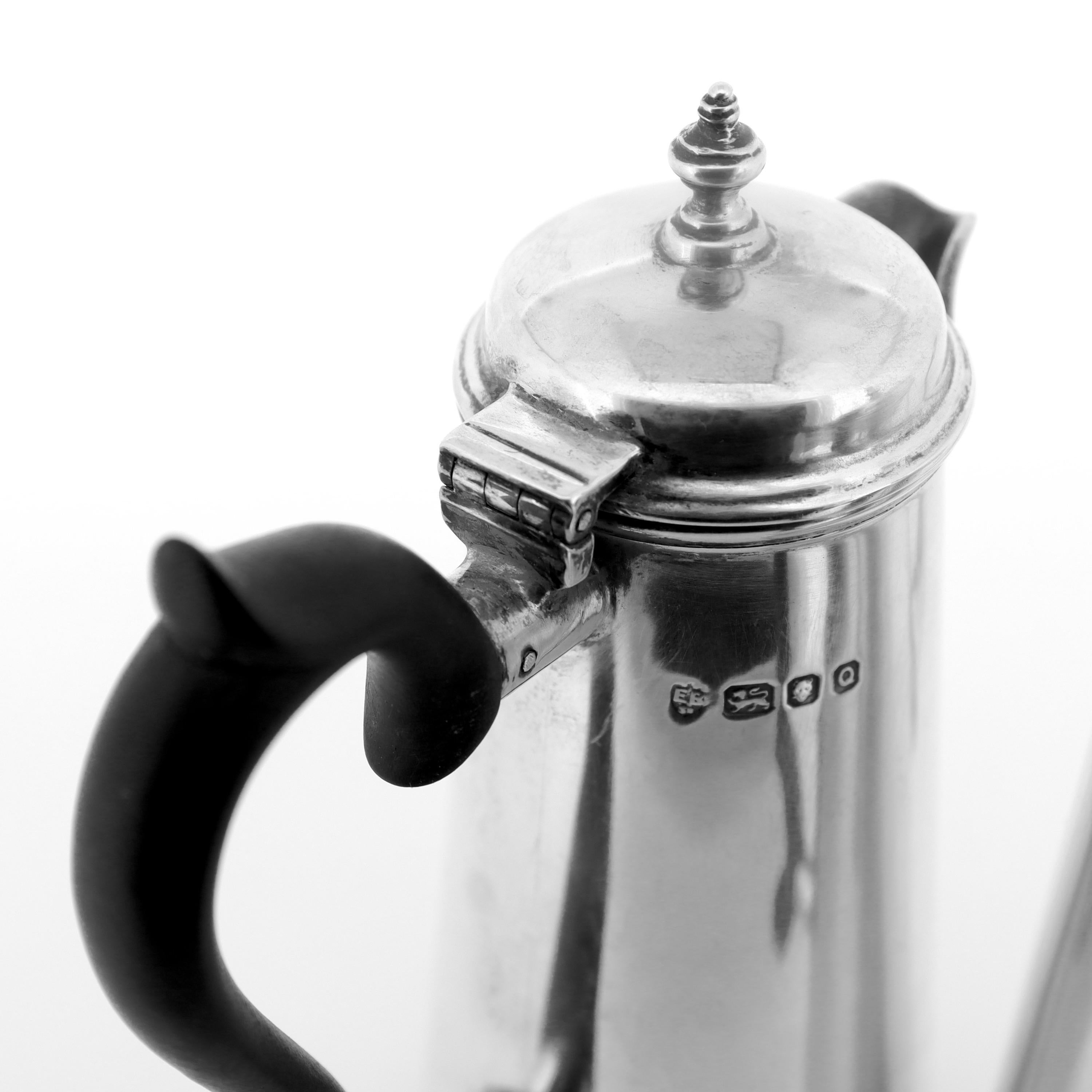 English Georgian Style Miniature Sterling Silver Lighthouse Tea Pot & Chocolate 9