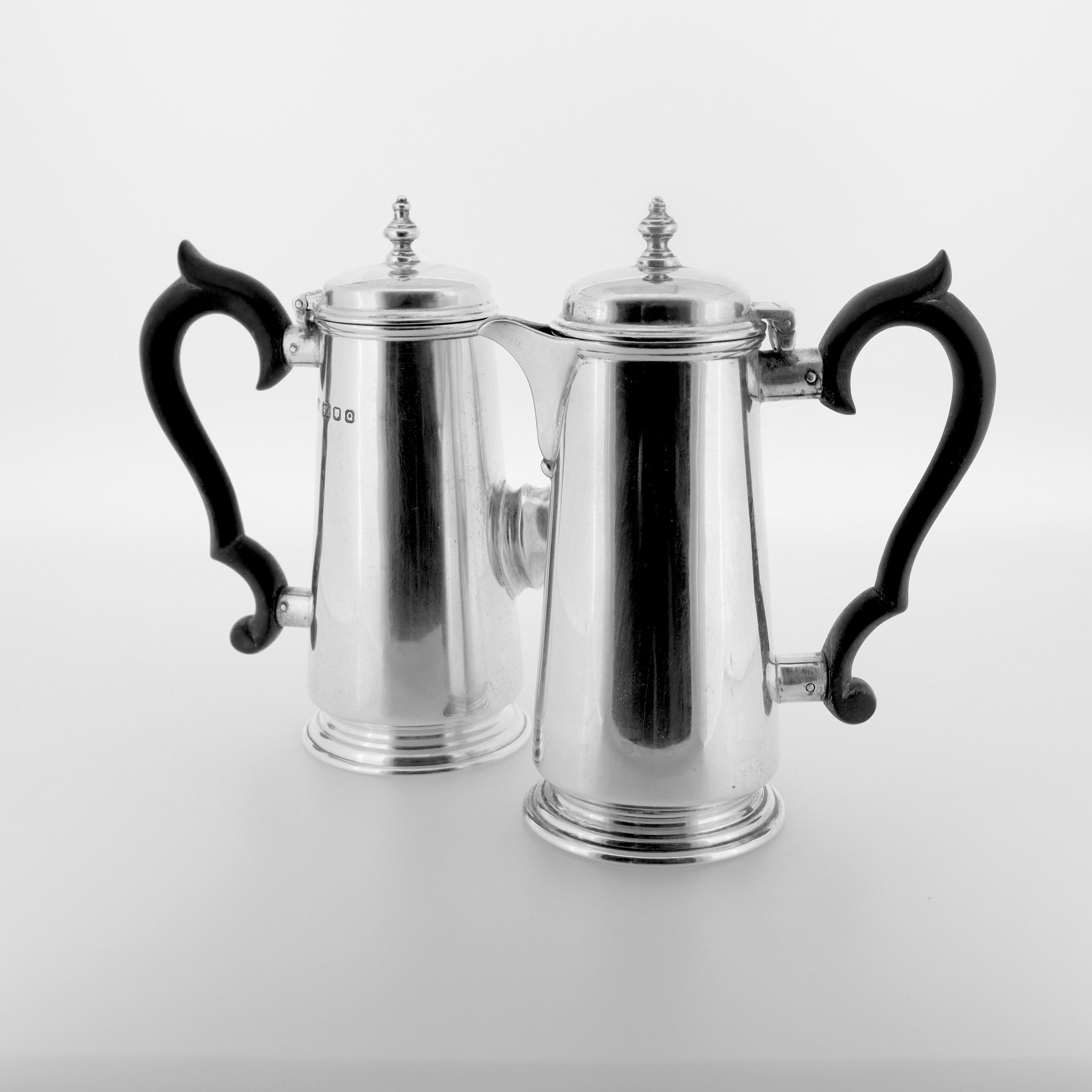Women's or Men's English Georgian Style Miniature Sterling Silver Lighthouse Tea Pot & Chocolate