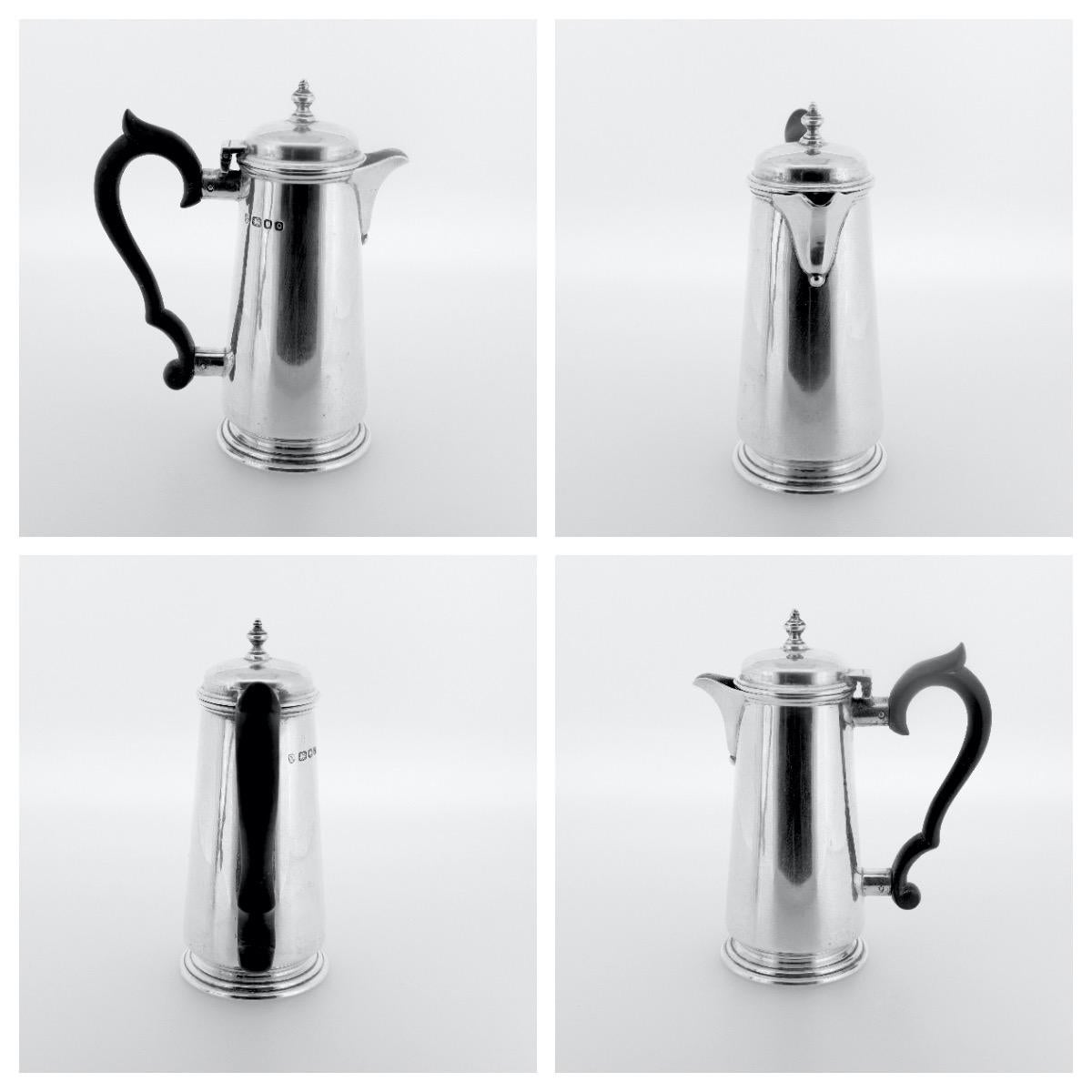English Georgian Style Miniature Sterling Silver Lighthouse Tea Pot & Chocolate 2