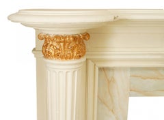 English Georgian Style Painted Fireplace Mantel