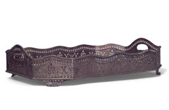 English Georgian Style Silver Plate Serving Tray