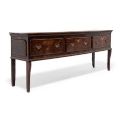 English Georgian Three Drawer Dresser, c. 1800