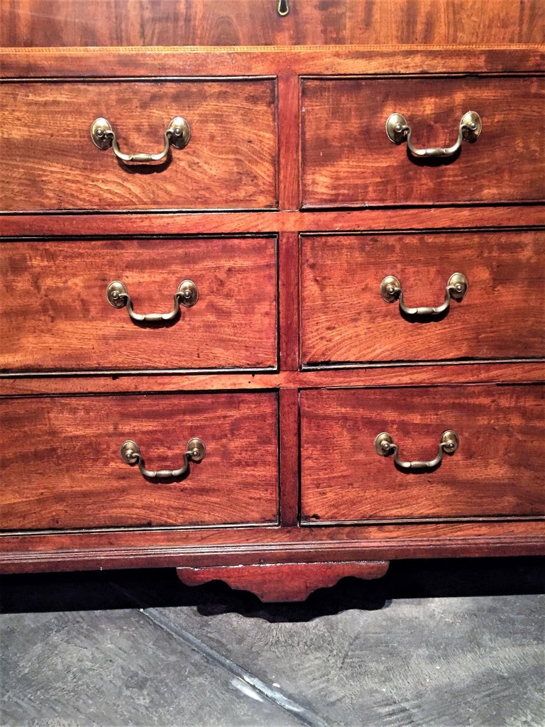 English Walnut and Mahogany Mule Chest For Sale at 1stdibs