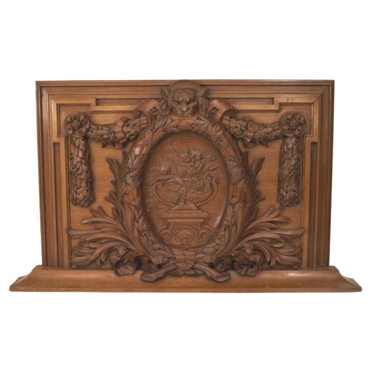 English Georgian Walnut Wreath Wall Plaques For Sale