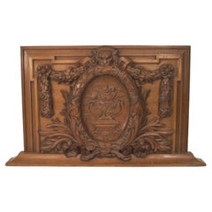 English Georgian Walnut Wreath Wall Plaques