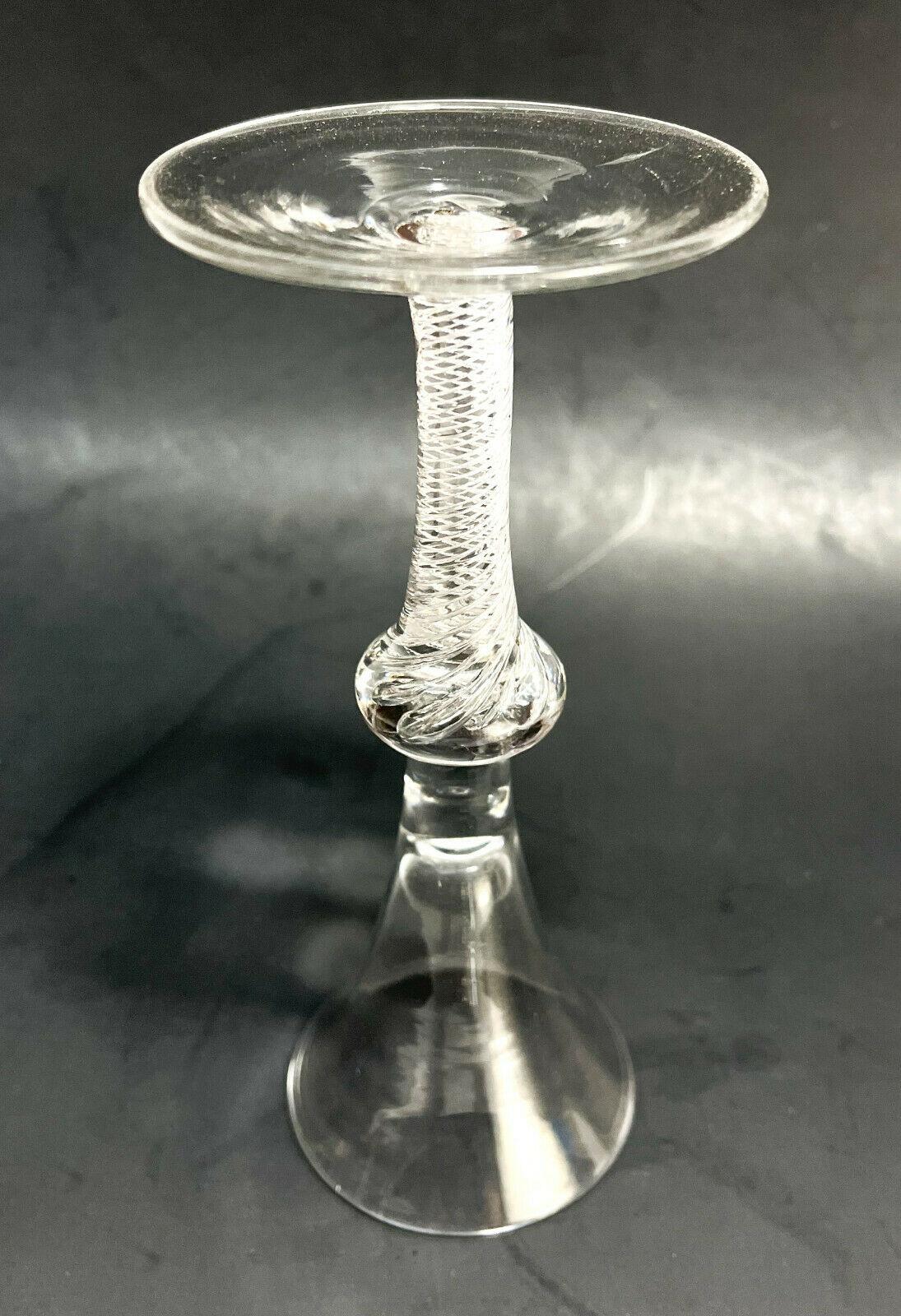 English Georgian Wine Goblet, Air Twist Stem, 18th Century In Good Condition For Sale In Gardena, CA