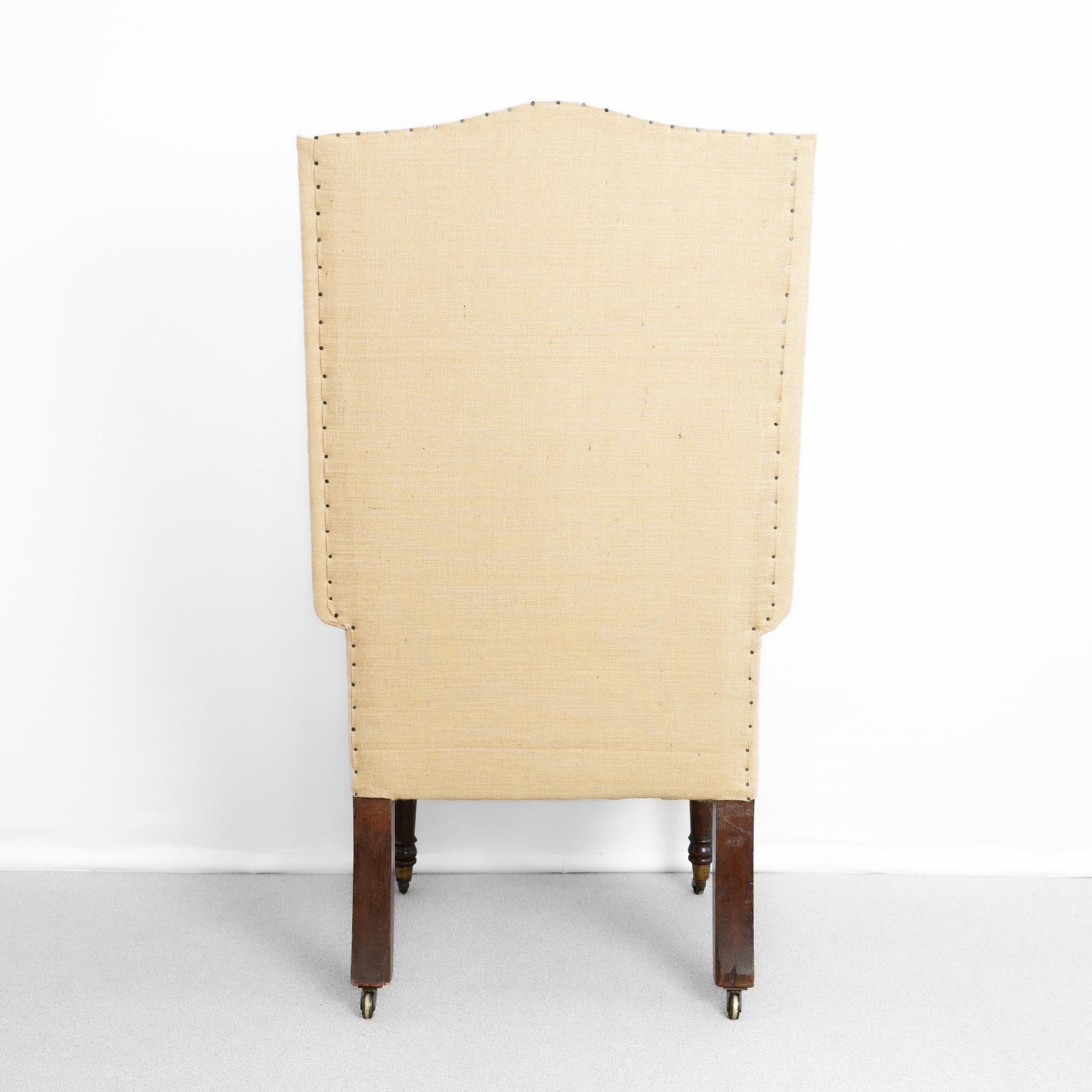 Calicò Sedia Wingback georgiana inglese in vendita
