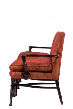 English Georgian Wishbone Pink Settee