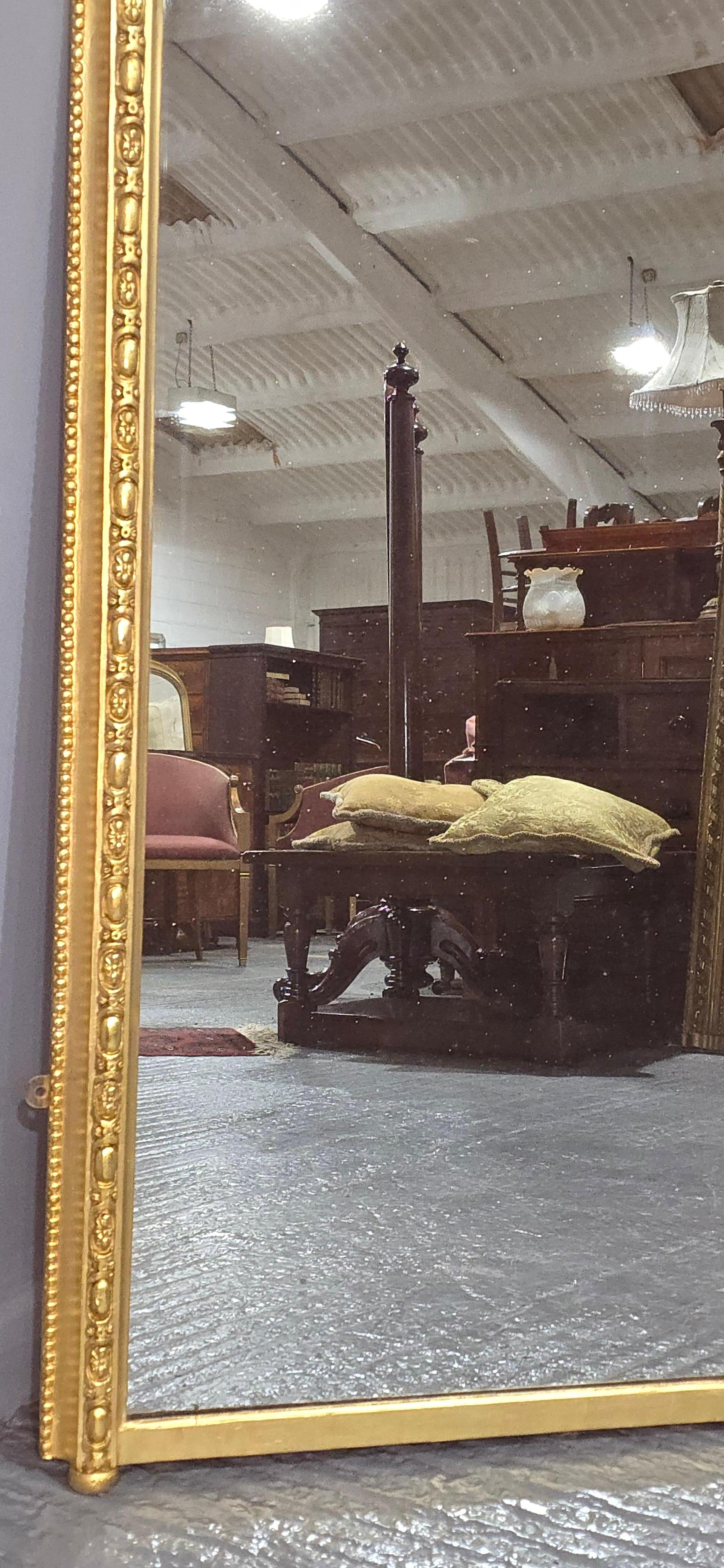 Miroir à trumeau à dessus arqué, doré, anglais en vente 3