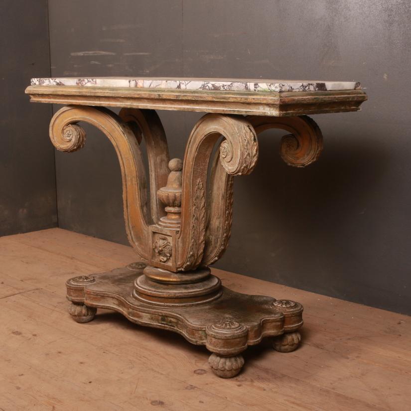 English Gilt Console Table In Good Condition In Leamington Spa, Warwickshire