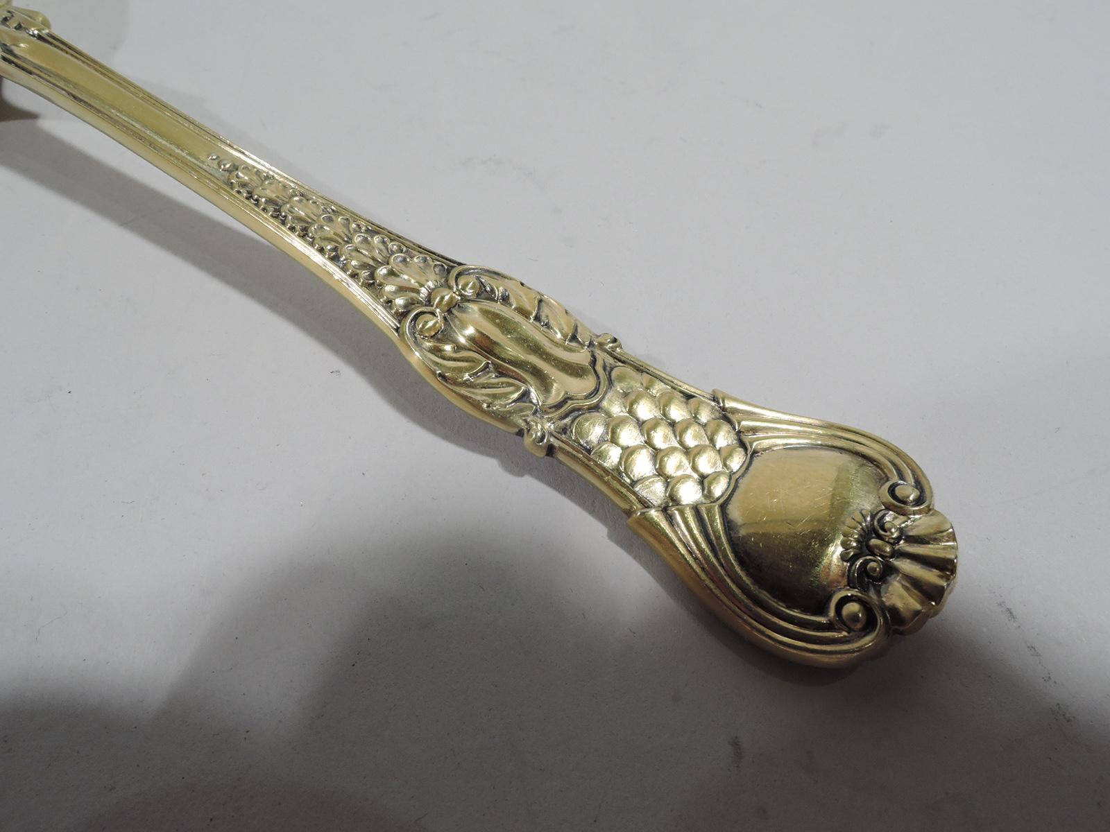 Regency English Gilt Sterling Silver Soup Spoon in Historic Coburg Pattern