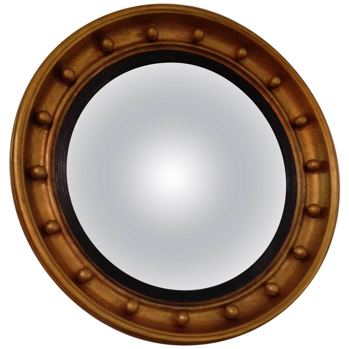 English Giltwood Bullseye Mirror, 1820s