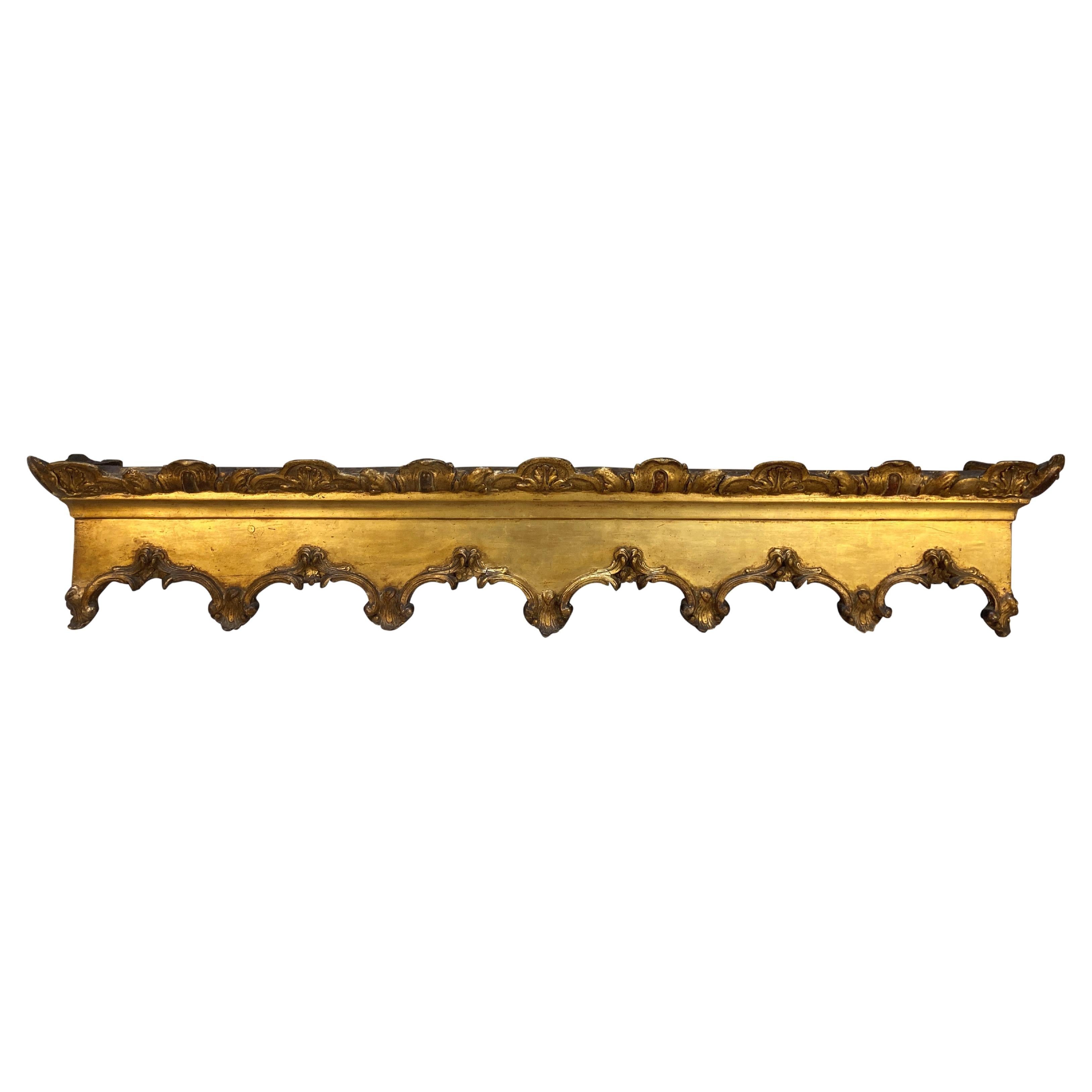 English Giltwood Gothic Pelmet For Sale