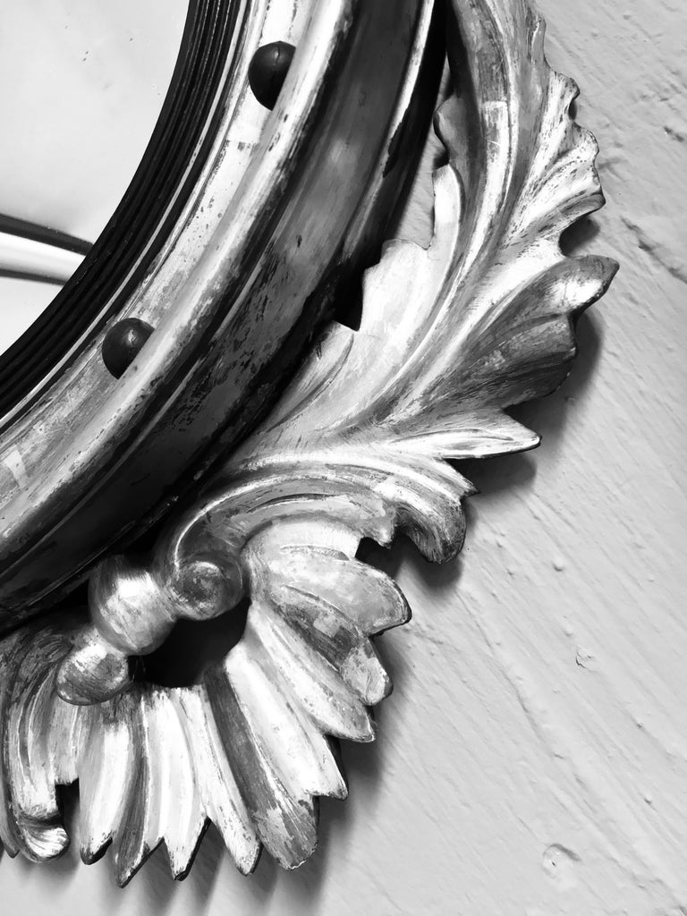 English Giltwood Regency Convex Mirror For Sale at 1stDibs
