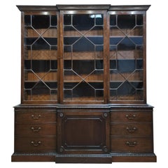 English 18th Century Mahogany Glazed Bookcase