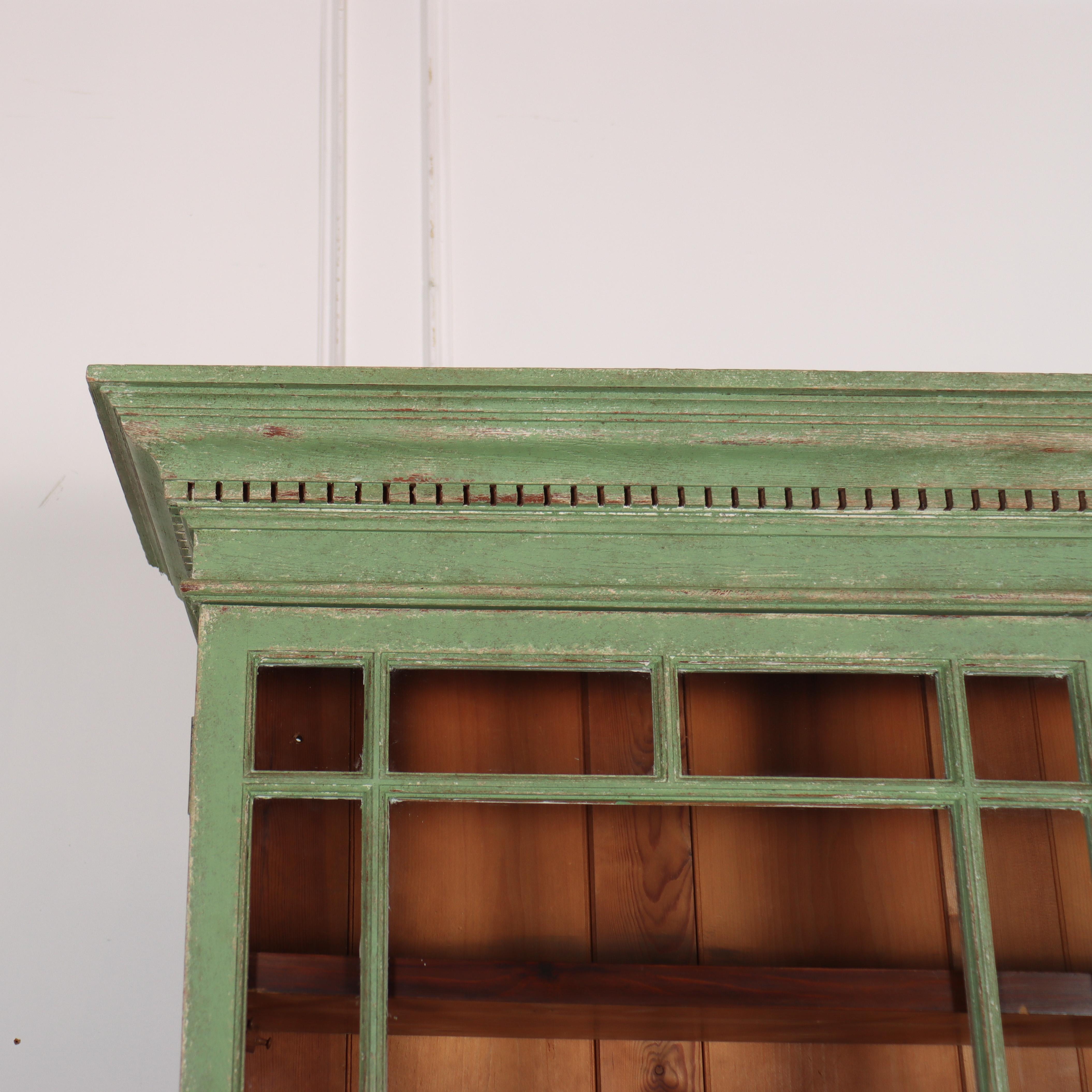Pretty 19th century English glazed pine kitchen dresser/ bookcase. 1840.

Upper shelf depth: 27cm (11-inches)


Code: 8945

Dimensions:
W: 54