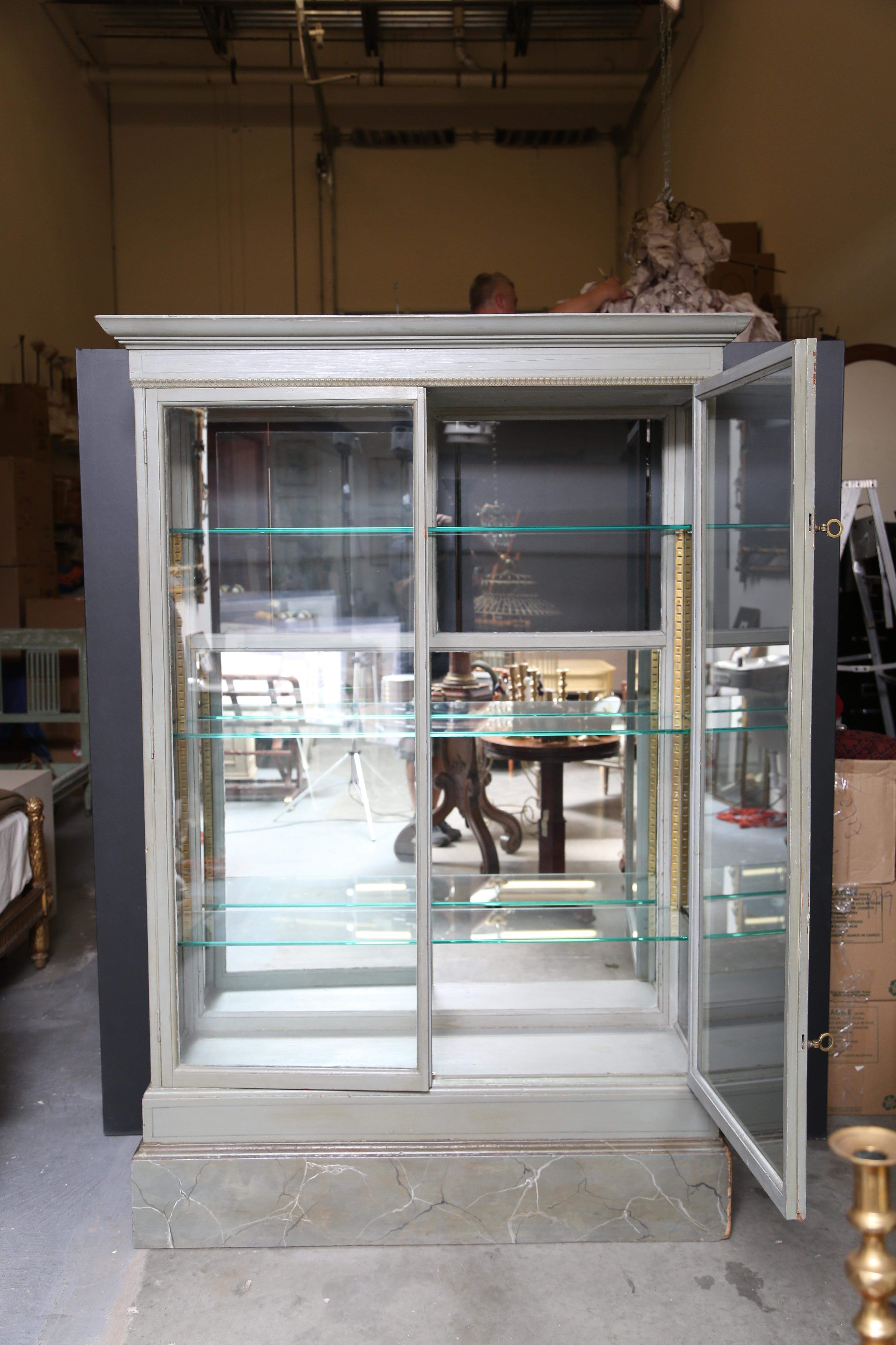 glass door storage cabinet