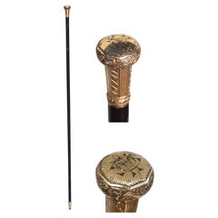 Englischer vergoldeter Herren-Läufer, walking Stick