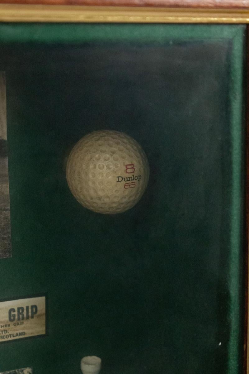 Fatto a mano Targa da parete con teca da golf inglese in vendita