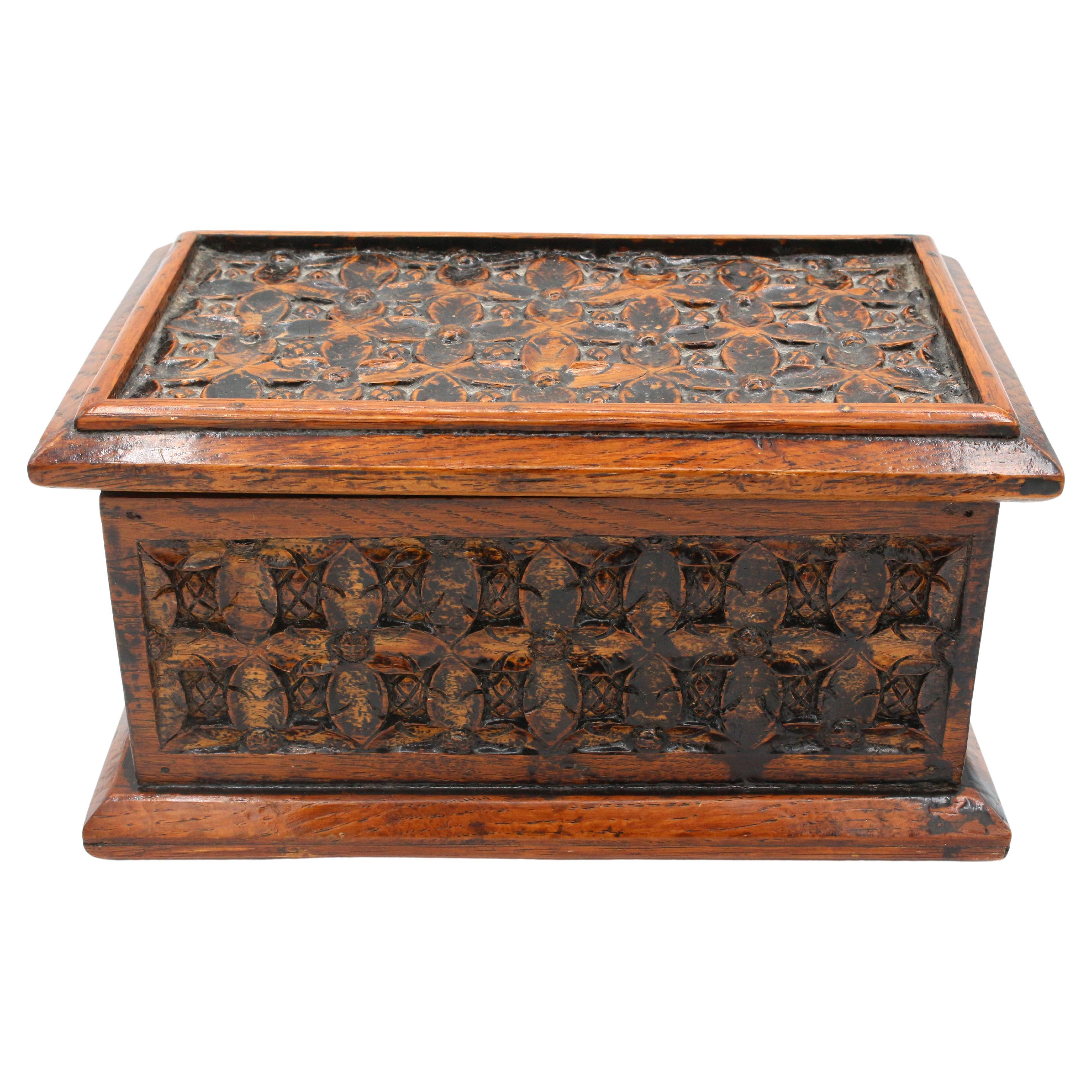 English Gothic Revival Document Box, c.1860-80 For Sale