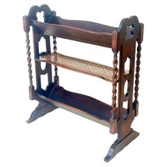 Libreria Canterbury in rovere in stile neogotico inglese con intreccio originale, 1890 circa