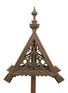 English Gothic Revival Oak Duet Stand