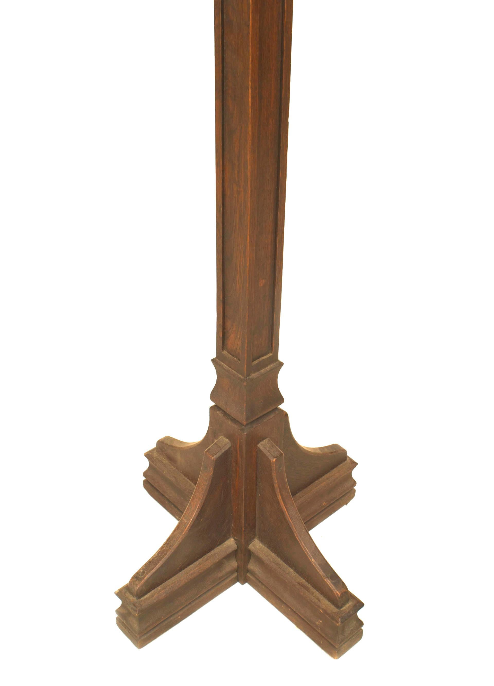 English Gothic Revival Oak Duet Stand For Sale 5