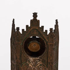 English Gothic Revival Style Tin Pocket Watch Holder