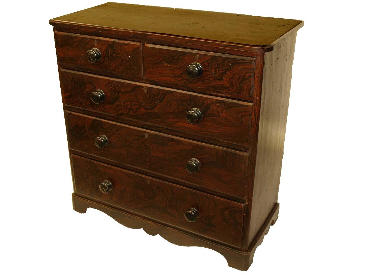 English Grain Painted Chest For Sale 1