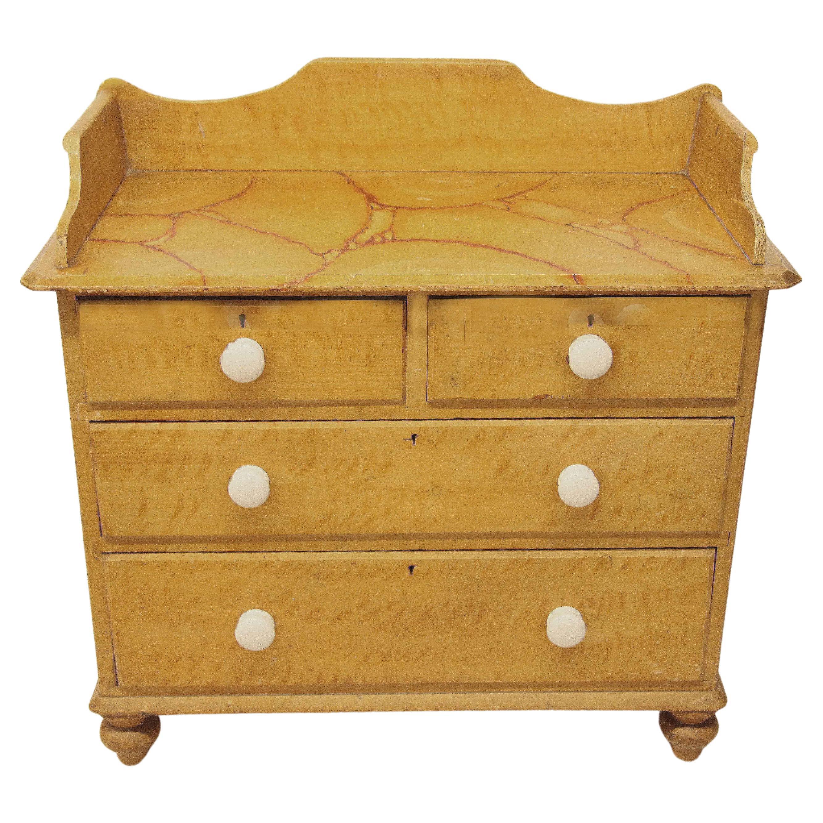 English Grain Painted Chest For Sale