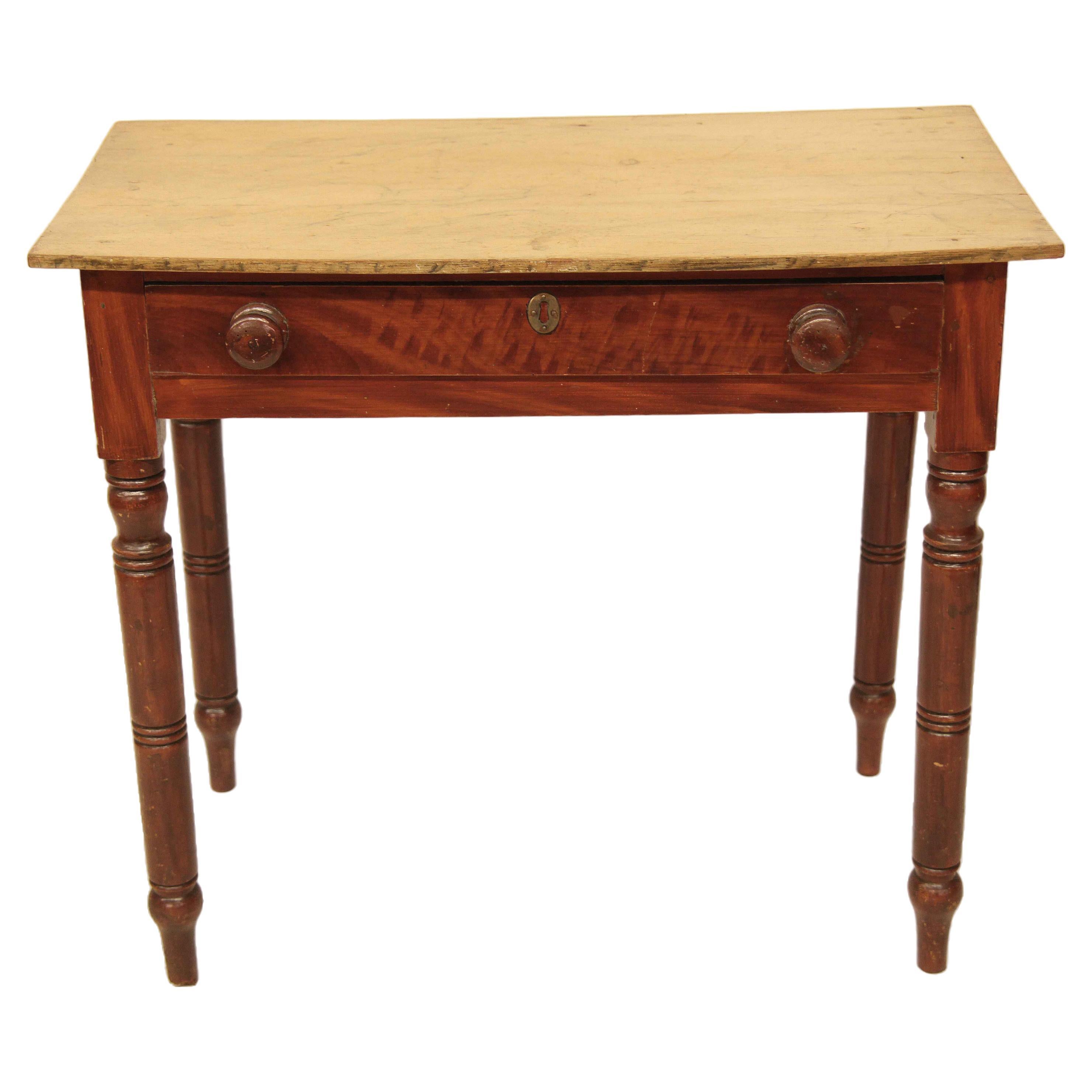 English Grain Painted One Drawer Table For Sale